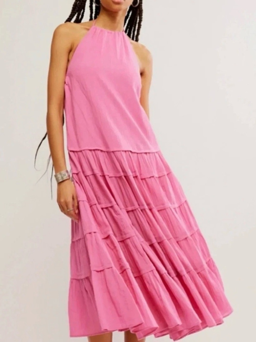 NWT free people Halter Tiered Maxi Dress Sz M